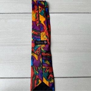 Mulberry Multicolor Abstract Tie